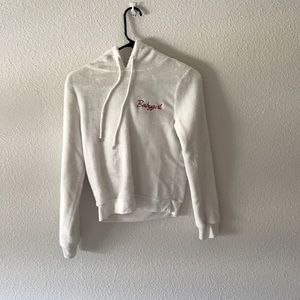White Pullover baby girl hoodie